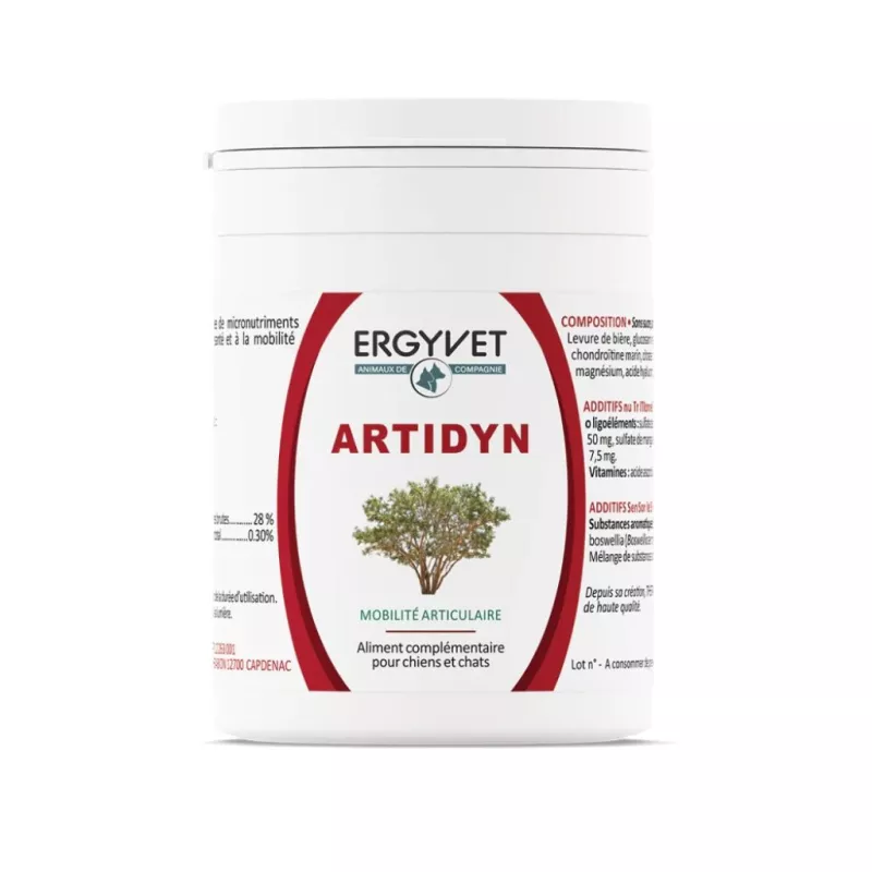Artidyn chien et chat Ergyvet Nutergia - Soutien articulaire - Pot 110g