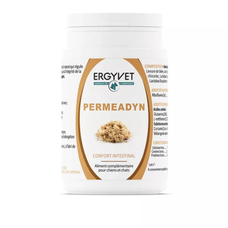 Permeadyn chien & chat Ergyvet Nutergia - Confort digestif & transit - Pot 70g