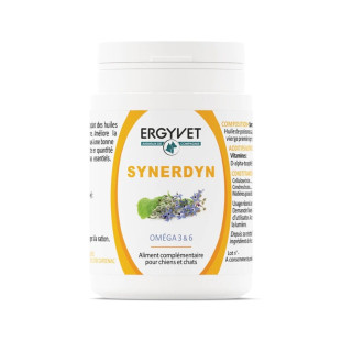 Synerdyn Oméga-3-6 chien & chat Ergyvet Nutergia - Peau & pelage - 60 capsules