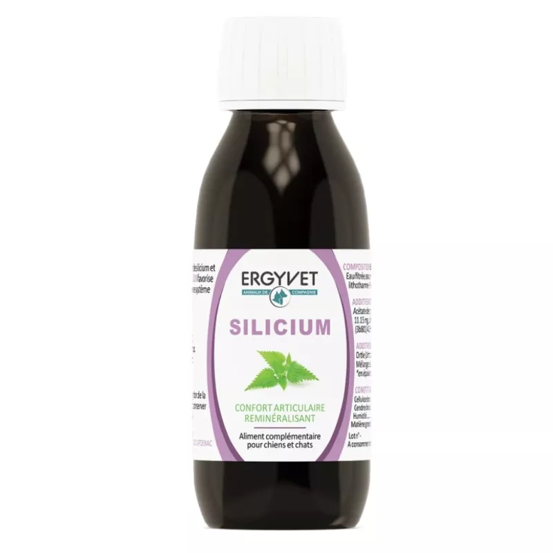 Silicium chien & chat Ergyvet Nutergia - Articulations et anti-stress - Flacon 100ml