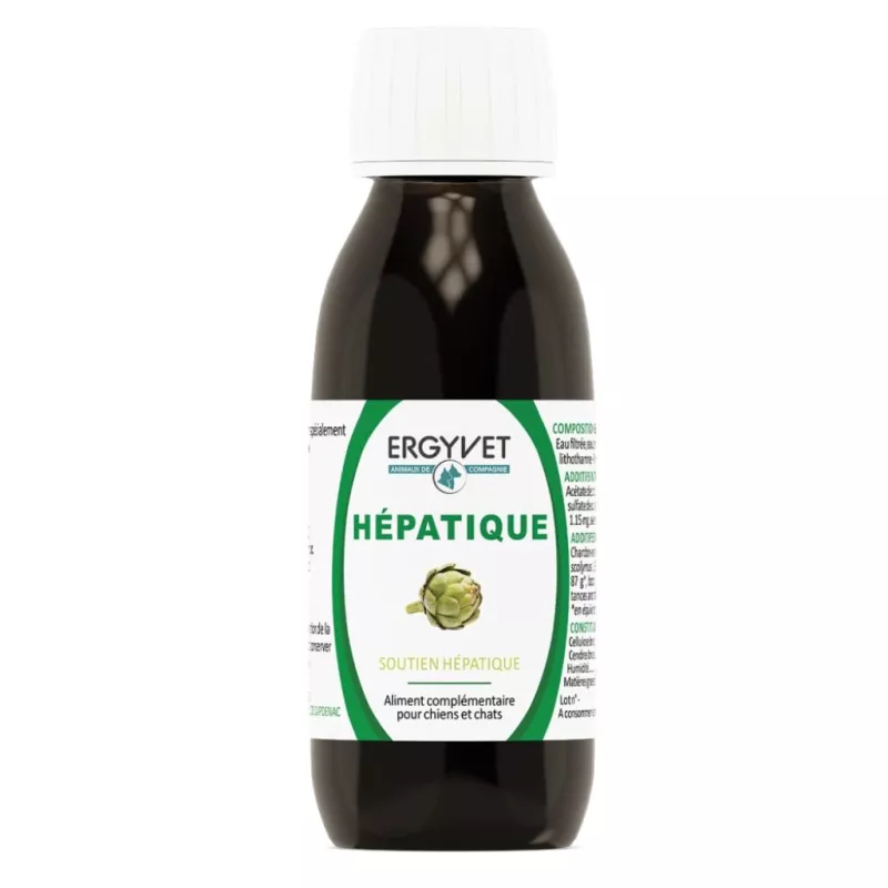Hépatique chien & chat Ergyvet Nutergia - Soutien hépatique - Flacon 100ml
