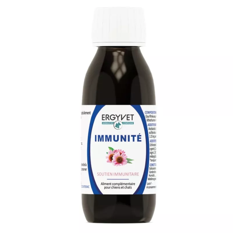 Immunité chien & chat Ergyvet Nutergia - Défenses naturelles - Flacon 100ml