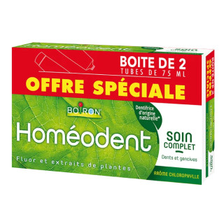 Dentifrice chlorophylle Homéodent Boiron - Lot de 2 x 75ml
