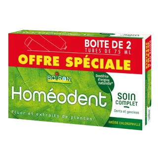 Dentifrice chlorophylle Homéodent Boiron - Lot de 2 x 75ml
