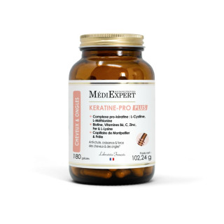 Kératine Pro Plus Médiprix - Beauté & vitalité cheveux & ongles - 180 gélules végétales