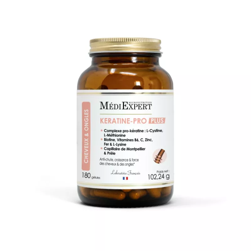 Kératine Pro Plus Médiprix - Beauté & vitalité cheveux & ongles - 180 gélules végétales
