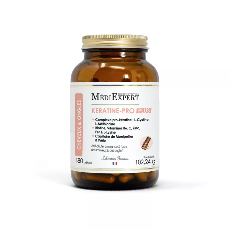 Kératine Pro Plus Médiprix - Beauté & vitalité cheveux & ongles - 180 gélules végétales