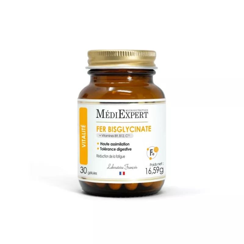 Fer Bisglycinate MédiExpert - Fatigue passagère - 30 gélules