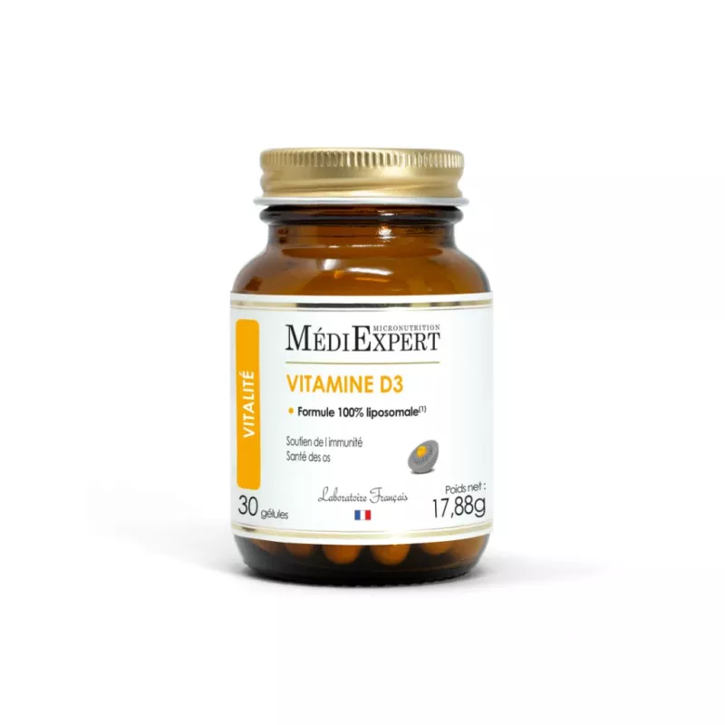 Vitamine D3 MédiExpert - Immunité & capital osseux - 30 gélules