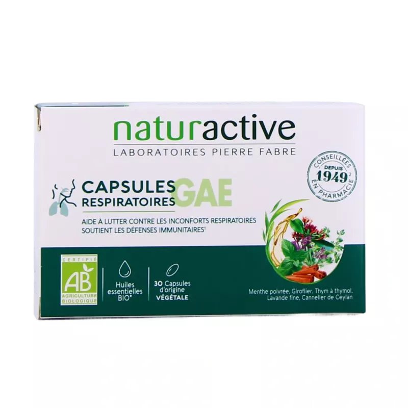 Capsules respiratoires Bio Naturactive - Confort respiratoire - 30 capsules