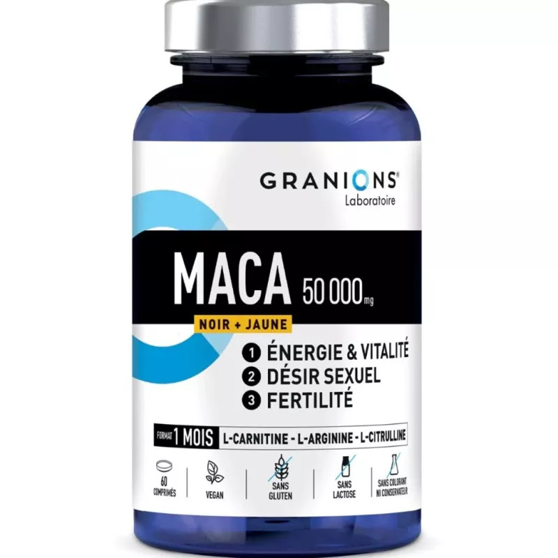 Maca 50 000mg Granions - Vitalité physique et mentale - 60 comprimés