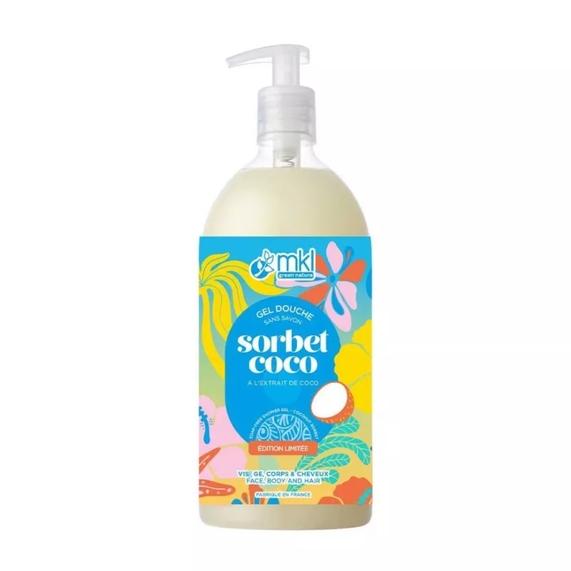 Gel douche sorbet coco naturel MKL Green Nature - 1L