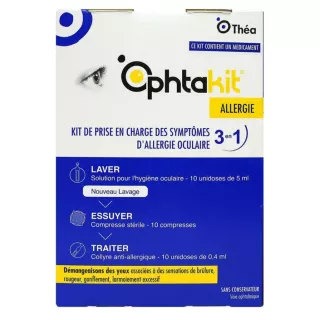 Kit 3 en 1 Ophtakit Allergie Oculaire Théa Pharma - Symptômes oculaires