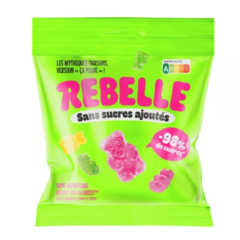 Bonbons oursons acidulés sans sucres ajoutés Rebelle - 50g
