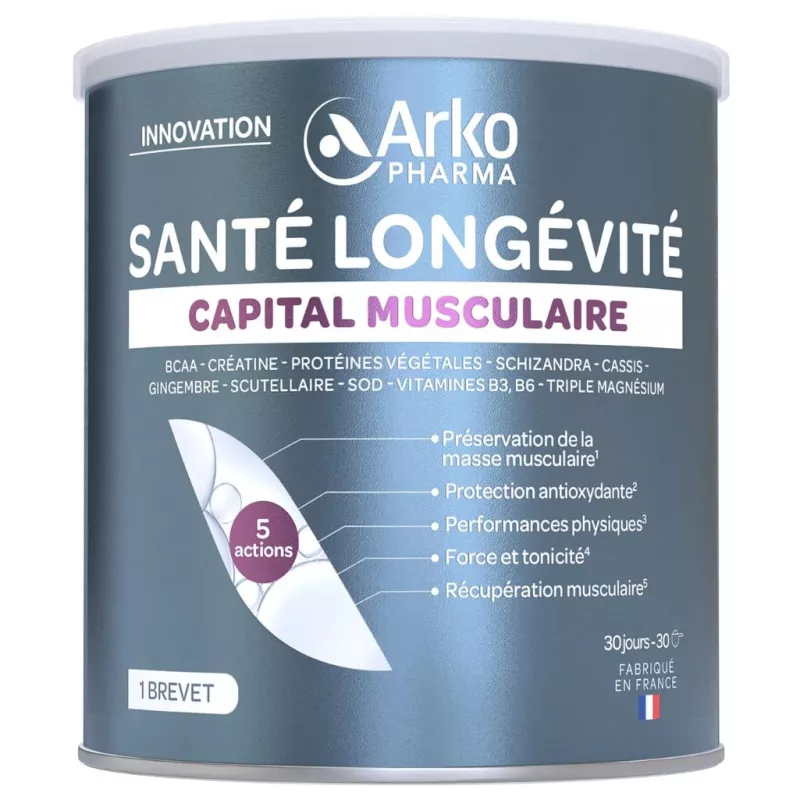Capital musculaire Santé Longévité Arkopharma - 285g