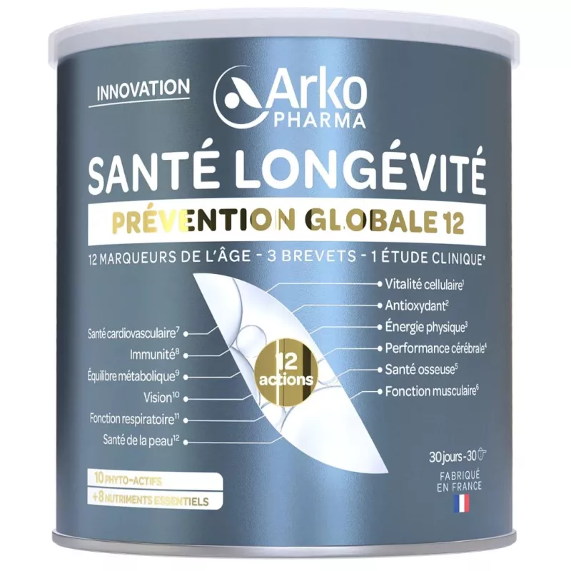 Prévention globale 12 Santé Longévité Arkopharma - 285g