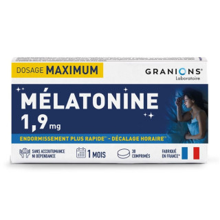 Mélatonine 1,9 mg Granions - Endormissement - 30 comprimés