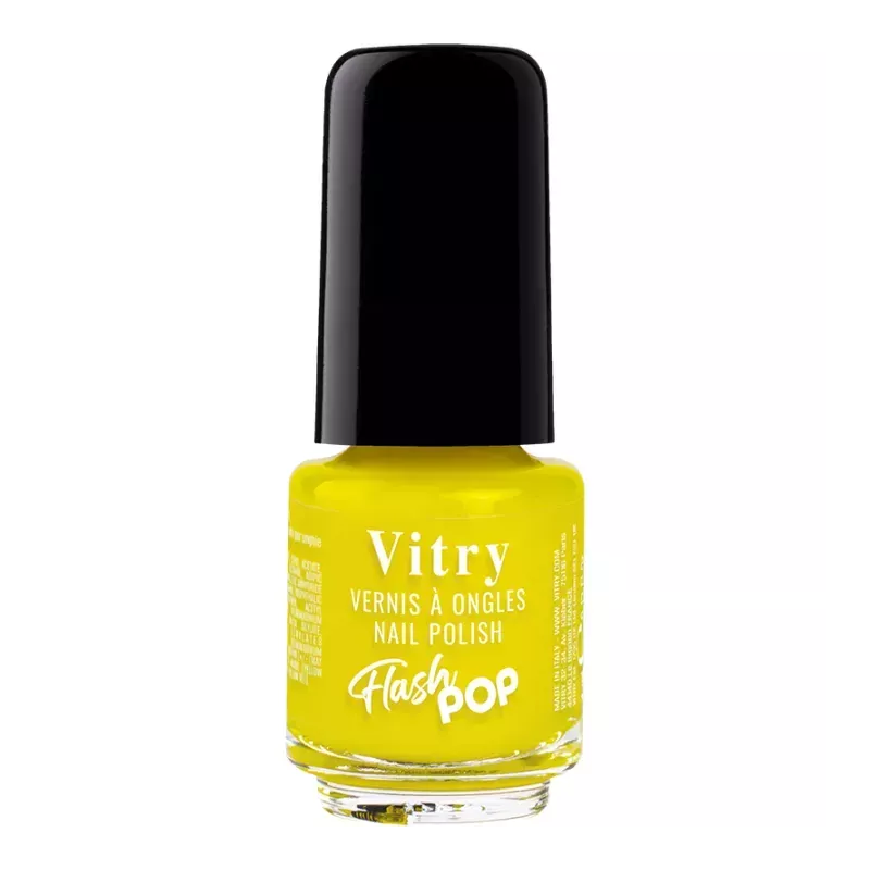 Vernis Vitry Flash Pop Jaune 4ml - Éclat Néon Ultra-Saturé