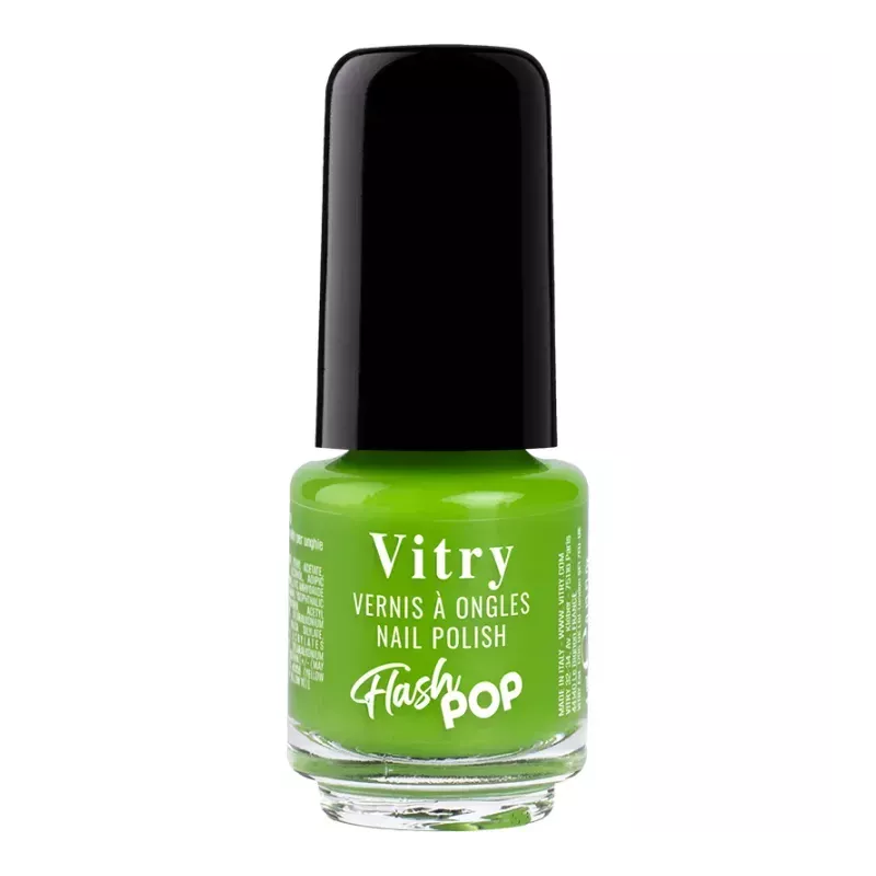 Vernis Vitry Flash Pop Vert - 4ml, tenue longue durée