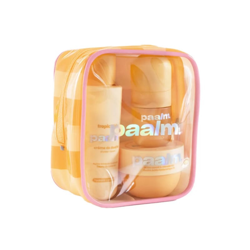 Packshot du PAALM Coffret découverte Tropical Kiss - 3 soins corps voyage avec crème douche, crème c
