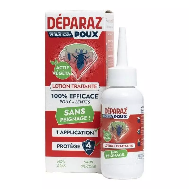 Packshot de la lotion Déparaz Pro Crystal du Laboratoire Duhot, mettant en avant des caractéristique