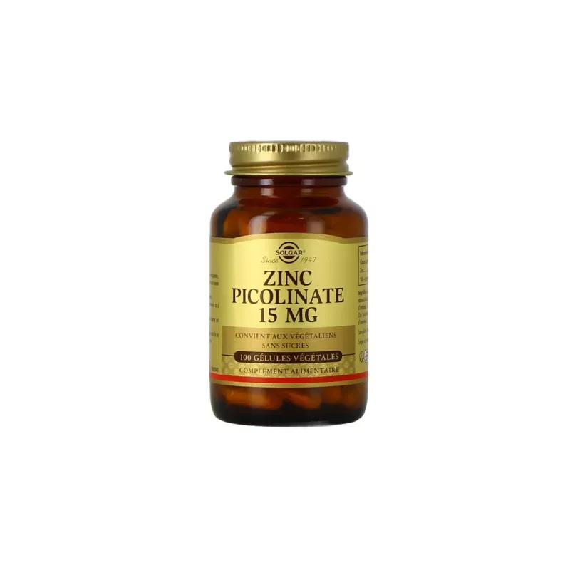Solgar Zinc Picolinate 15mg - 100 gélules