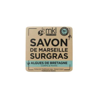 Savon de Marseille surgras algues de Bretagne MKL - Peaux sèches - 100g