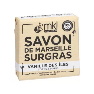 Savon de Marseille surgras à la vanille des îles MKL - Odeur douce - 100g