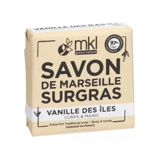 Savon de Marseille surgras à la vanille des îles MKL - Odeur douce - 100g