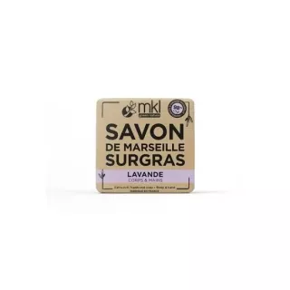 Savon de Marseille surgras à la lavande MKL - Huiles 100% végétales - 100g