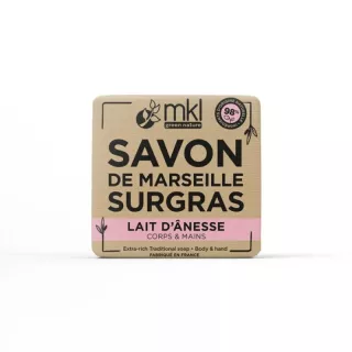 Savon de Marseille surgras lait d'ânesse de MKL - Peaux sèches - 100g
