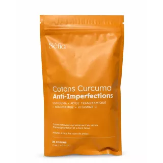 Cotons Curcuma Séfia 30 Unités - Teint Unifié & Taches Atténuées