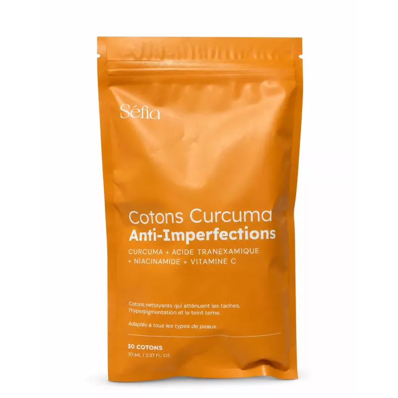 Cotons Curcuma Séfia 30 Unités - Teint Unifié & Taches Atténuées