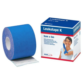 Leukotape K Bleu - Ruban élastique 5x5m pour sport