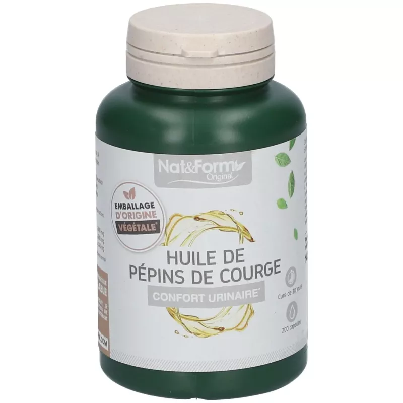 Huile de pépins de courge Nat&Form Original - Confort masculin - 200 capsules