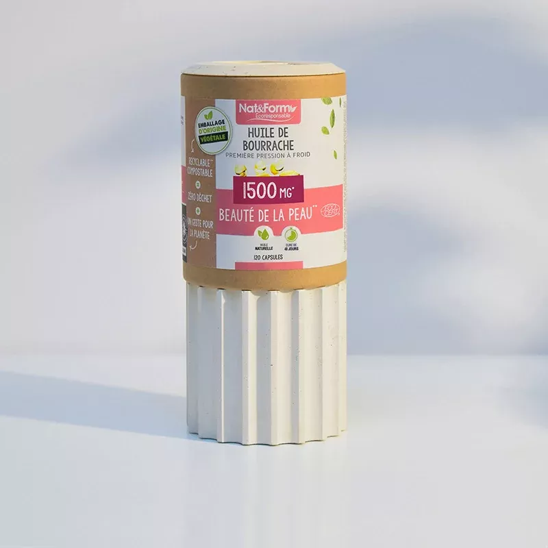 Huile de Bourrache Nat & Form - Beauté de la peau - 120 capsules