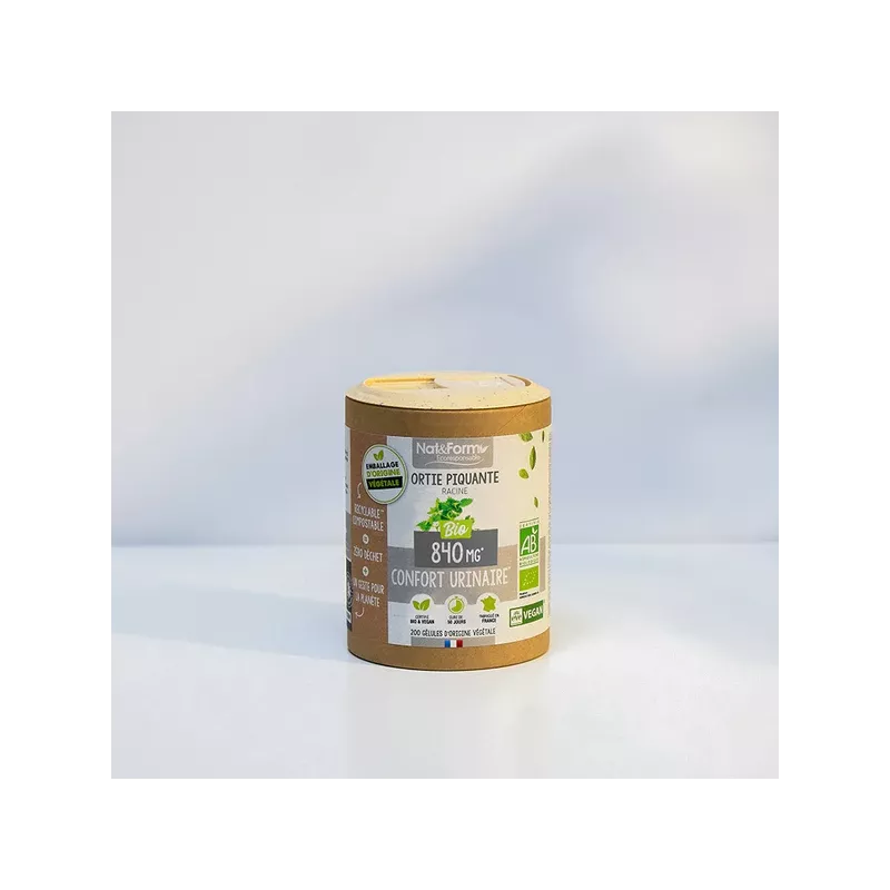 Ortie piquante racine Bio Nat&Form - Confort urinaire - 200 gélules