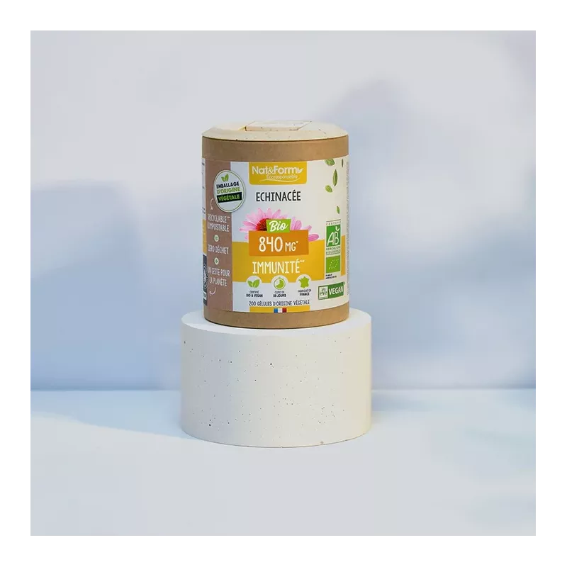 Échinacée Bio Nat&Form - Immunité - 200 gélules