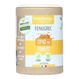 Fenugrec Bio Nat&Form - Stimule l'appétit - 60 gélules