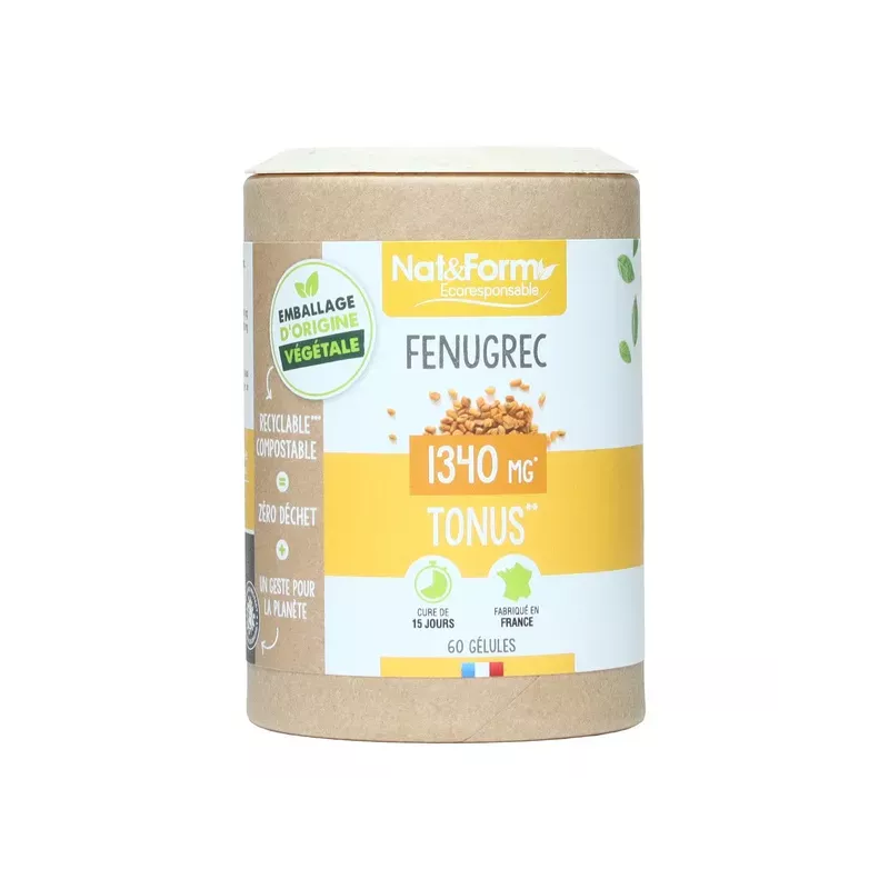 Fenugrec Bio Nat&Form - Stimule l'appétit - 60 gélules