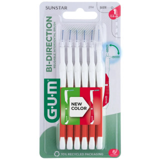 Gum bi direction 6 brossettes interdentaires 0.7mm
