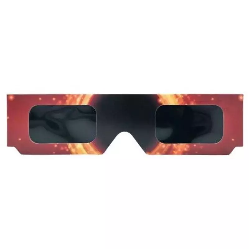 Packshot des lunettes éclipse solaire Docteur B 1987226, monture bleue, verres jaunes certifiés pour