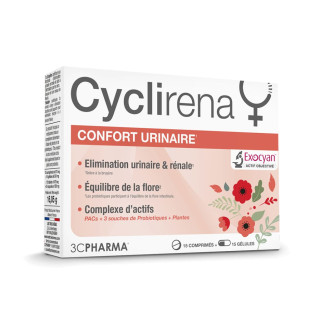 Cyclirena Confort urinaire 3C Pharma - Elimination urinaire & rénale - 15 comprimés + 15 gélules