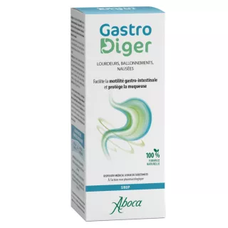 Sirop GastroDiger Aboca - Lourdeurs, ballonnements & nausées - 180g