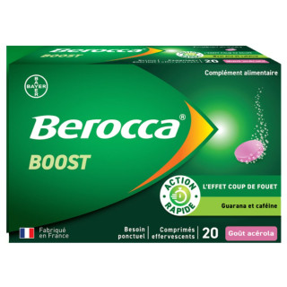 Berocca Boost goût acérola Bayer - Fatigue passagère - 20 comprimés effervescents