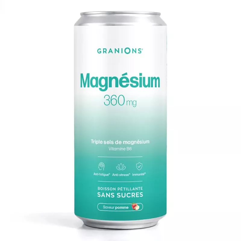 Boisson pétillante Collagène 5000mg sans sucres goût pomme Granions - Canette 330ml