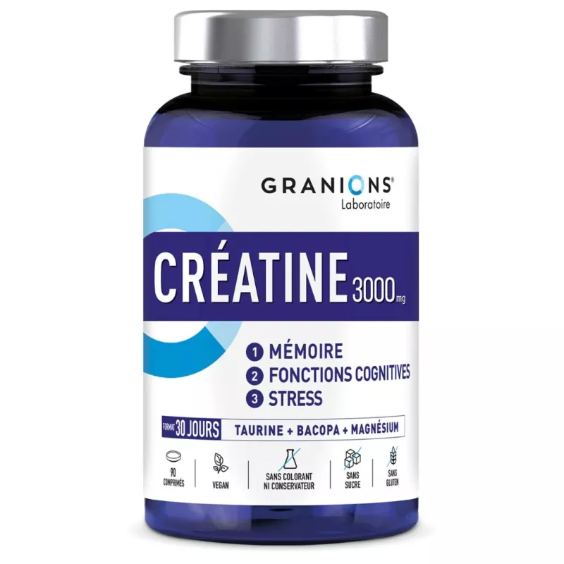 Créatine Monohydrate 3000mg Granions - Efforts physiques intenses - 180 gélules