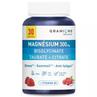 Gummies Triple Magnésium Granions - Stress et fatigue - 30 gummies goût framboise