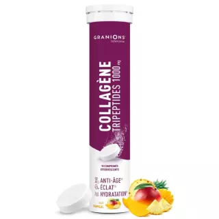 Collagène Tripeptides 1000mg Granions - Éclat, anti-âge & hydratation - 20 comprimés effervescents goût tropical
