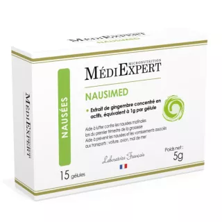 Nausimed MédiExpert Médiprix - Confort digestif & nausées - 15 gélules